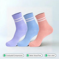 1 paire de chaussettes de compression 3D en différentes couleurs