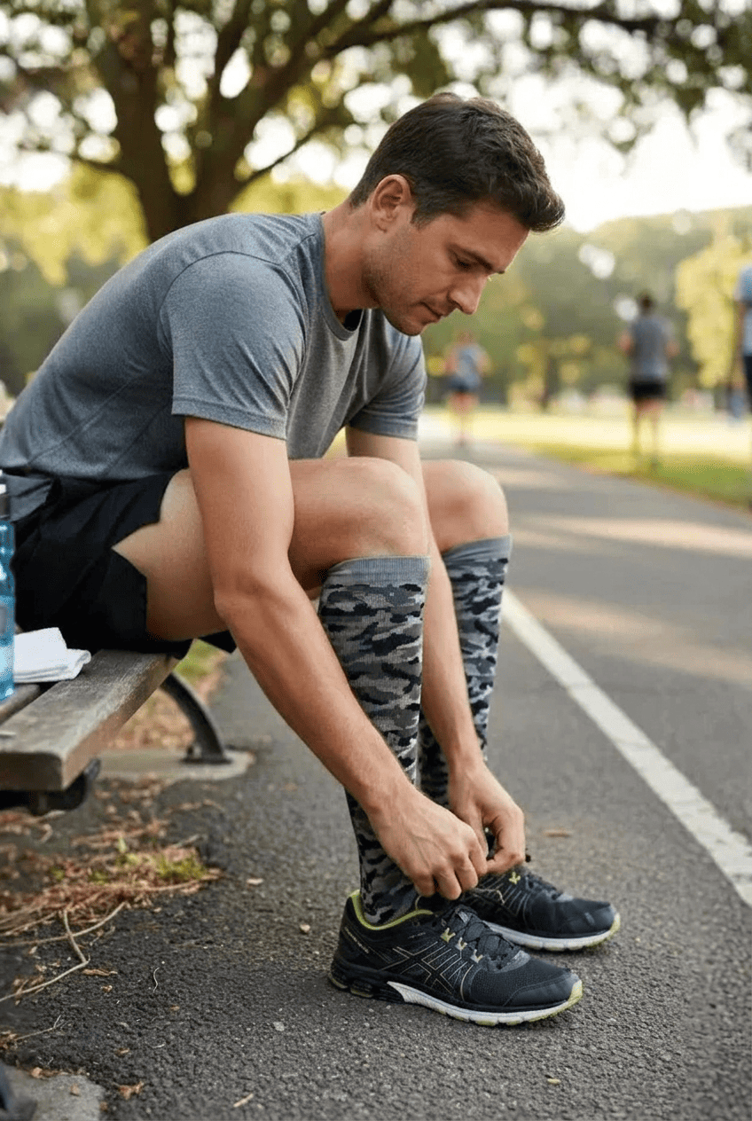 Chaussettes de compression motif