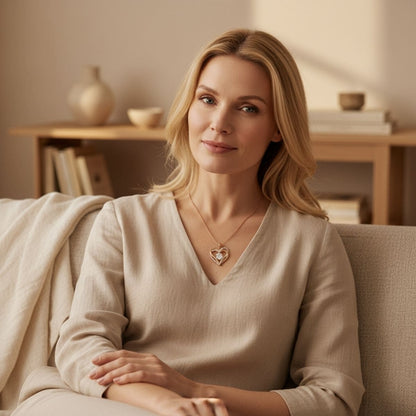 Collier avec pendentif cœur gravé