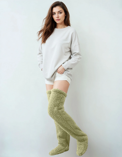 Chaussettes cocooning coloris vert