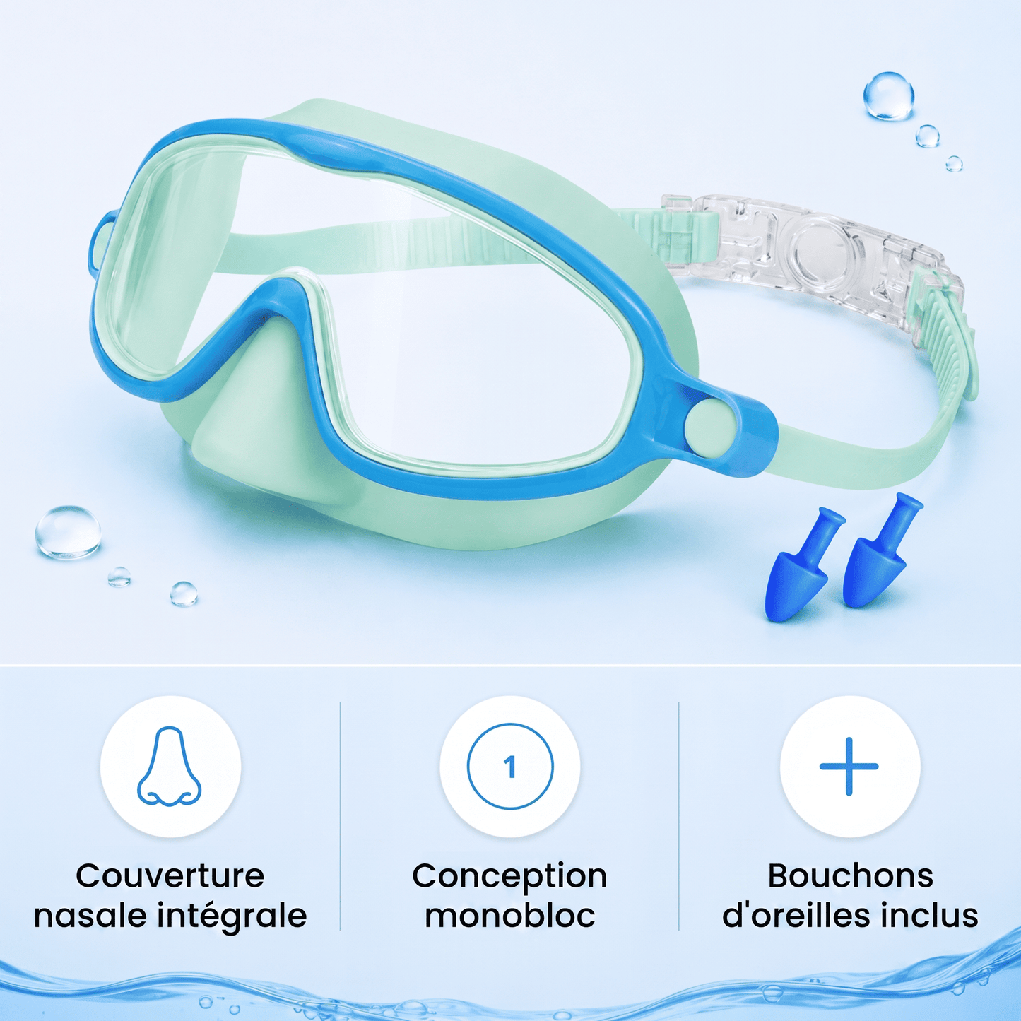 Lunettes de natation à clipser