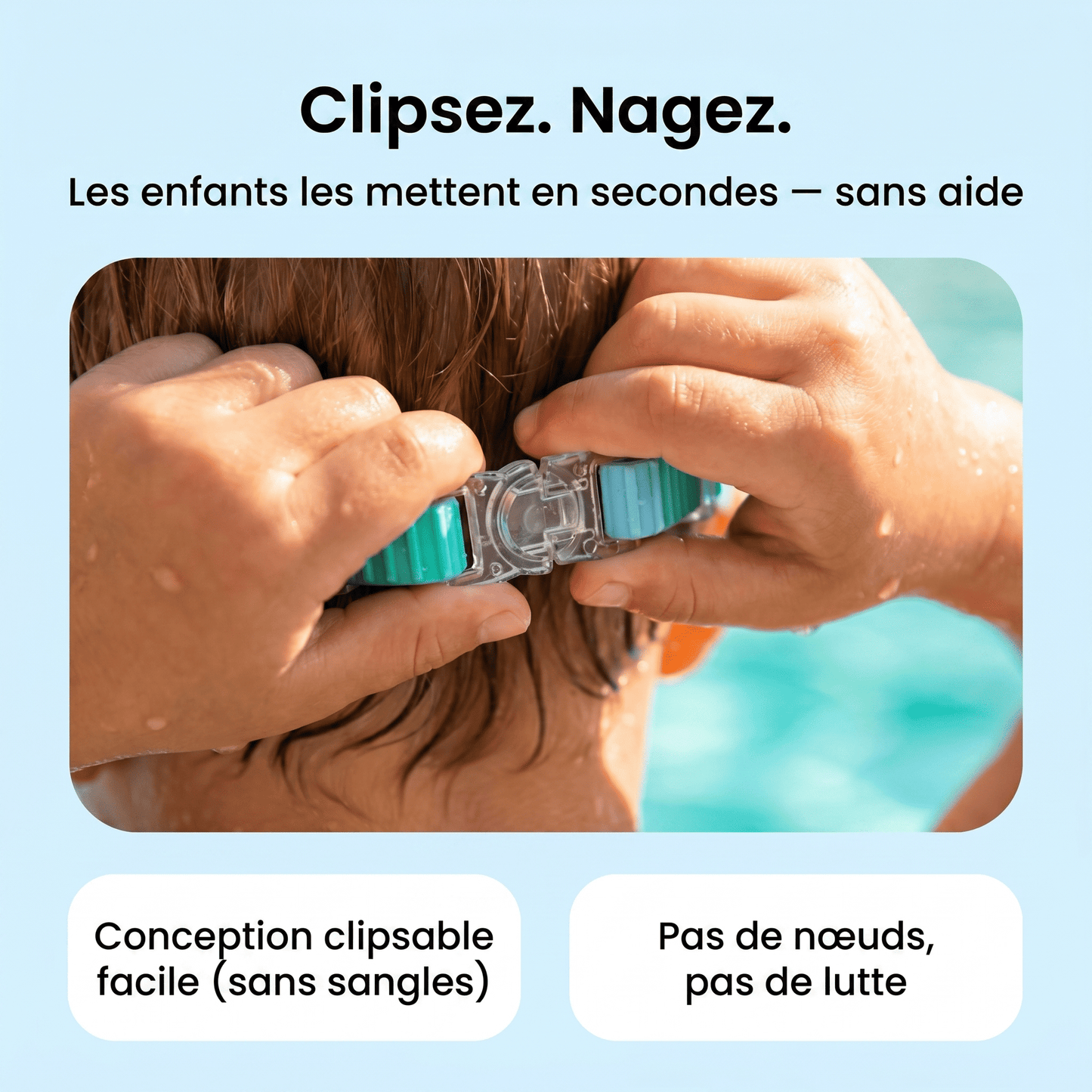 Lunettes de natation à clipser