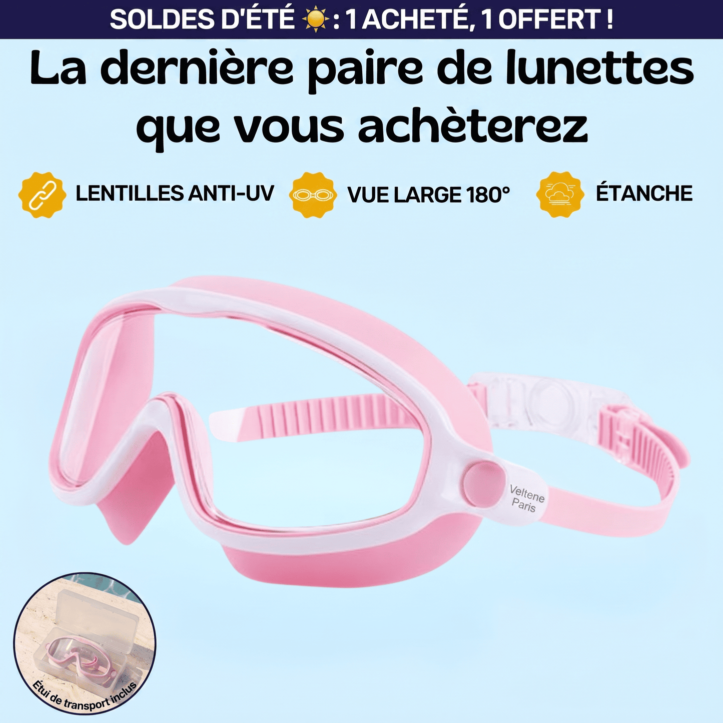 Lunettes de natation à clipser