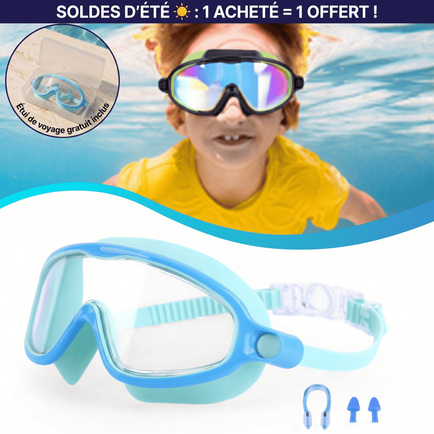 Lunettes de natation à clipser
