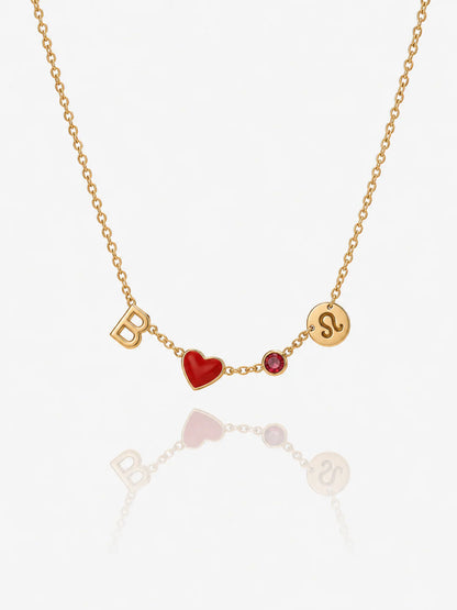 Collier Initiale Cœur Personnalisé