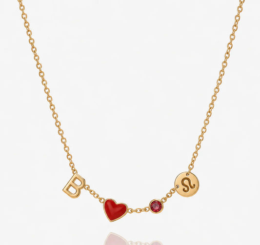Collier Initiale Cœur Personnalisé