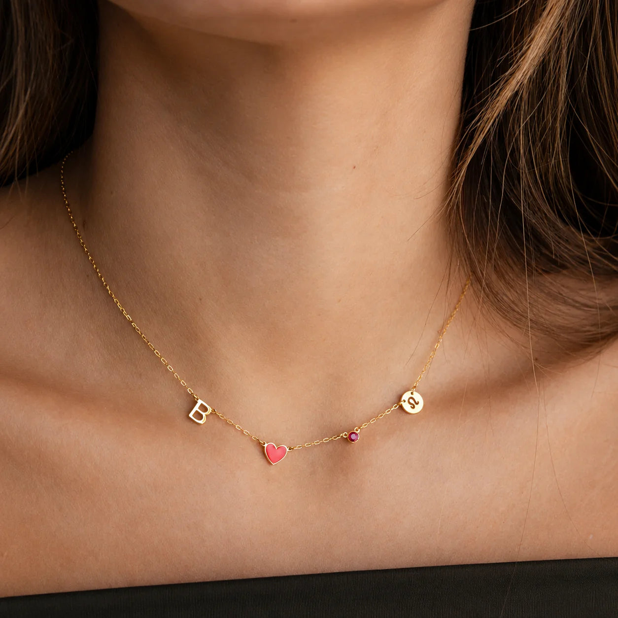 Collier Initiale Cœur Personnalisé