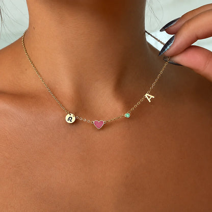 Collier Initiale Cœur Personnalisé