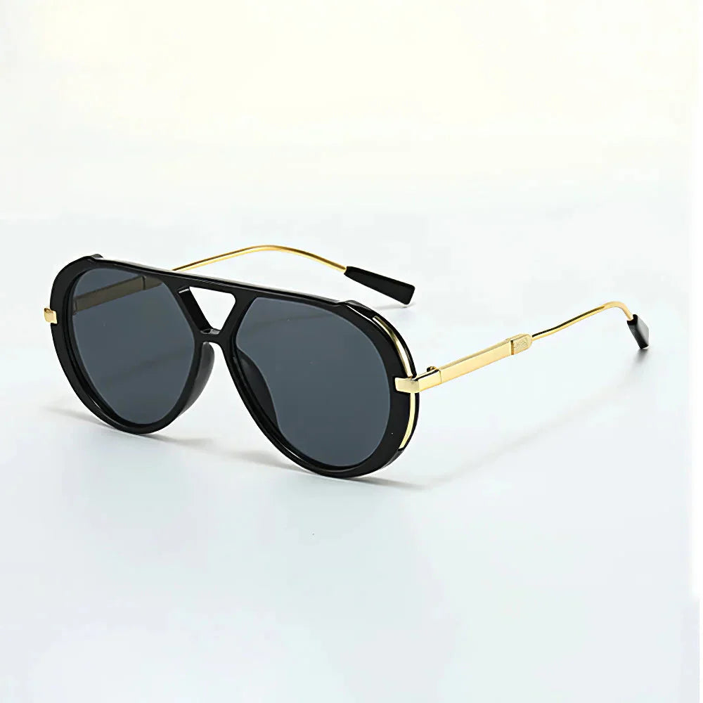Lunettes de Soleil Aviateur Panthère - Noir