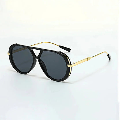 Lunettes de Soleil Aviateur Panthère - Noir