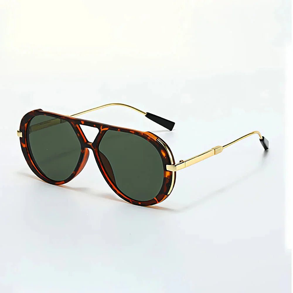 Lunettes de Soleil Aviateur Panthère - Vert