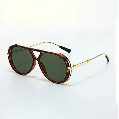 Lunettes de Soleil Aviateur Panthère - Vert