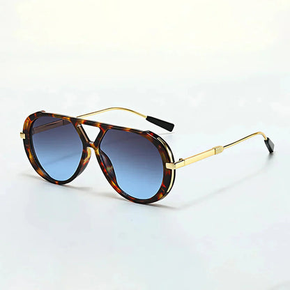 Lunettes de Soleil Aviateur Panthère - Bleu
