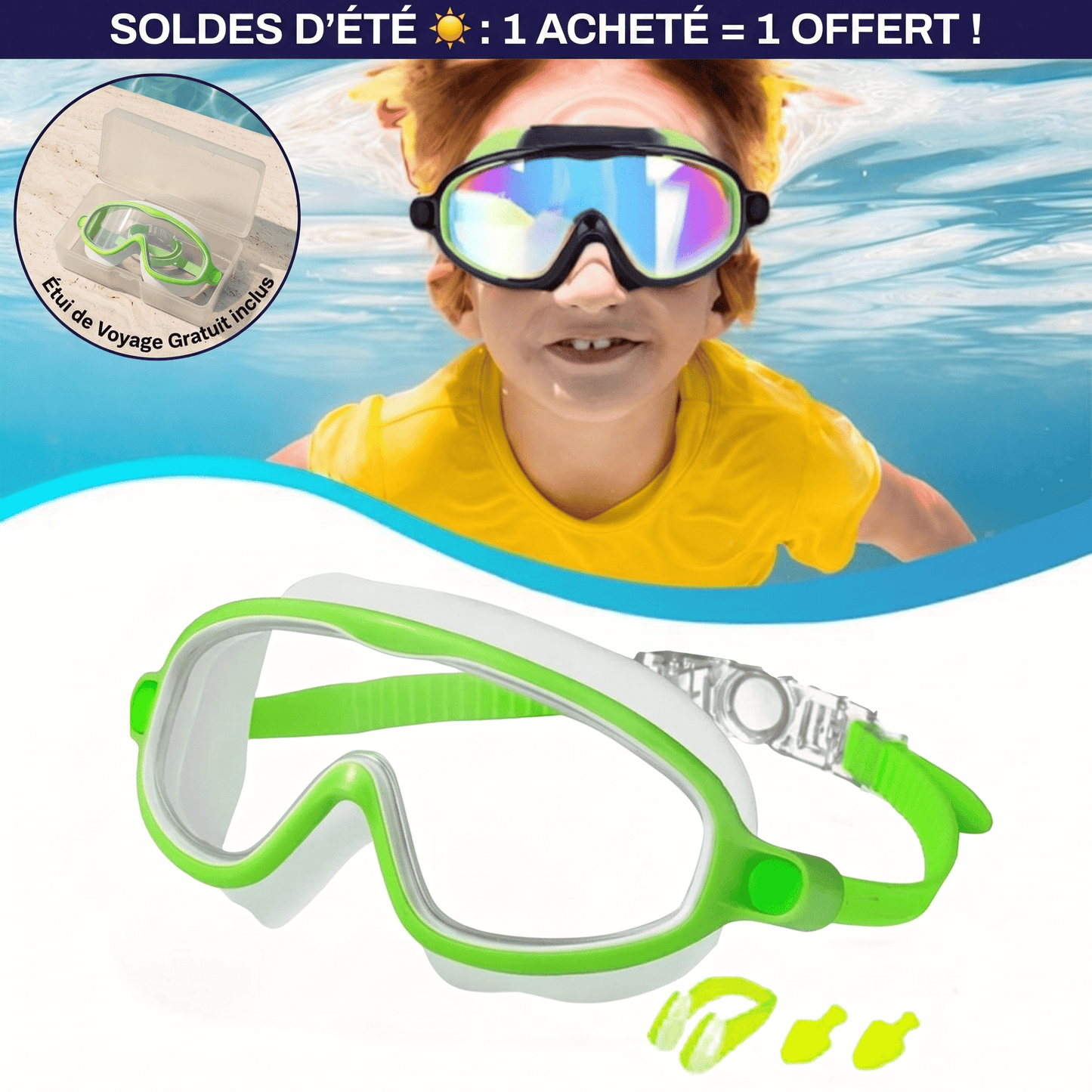 Lunettes de natation à clipser