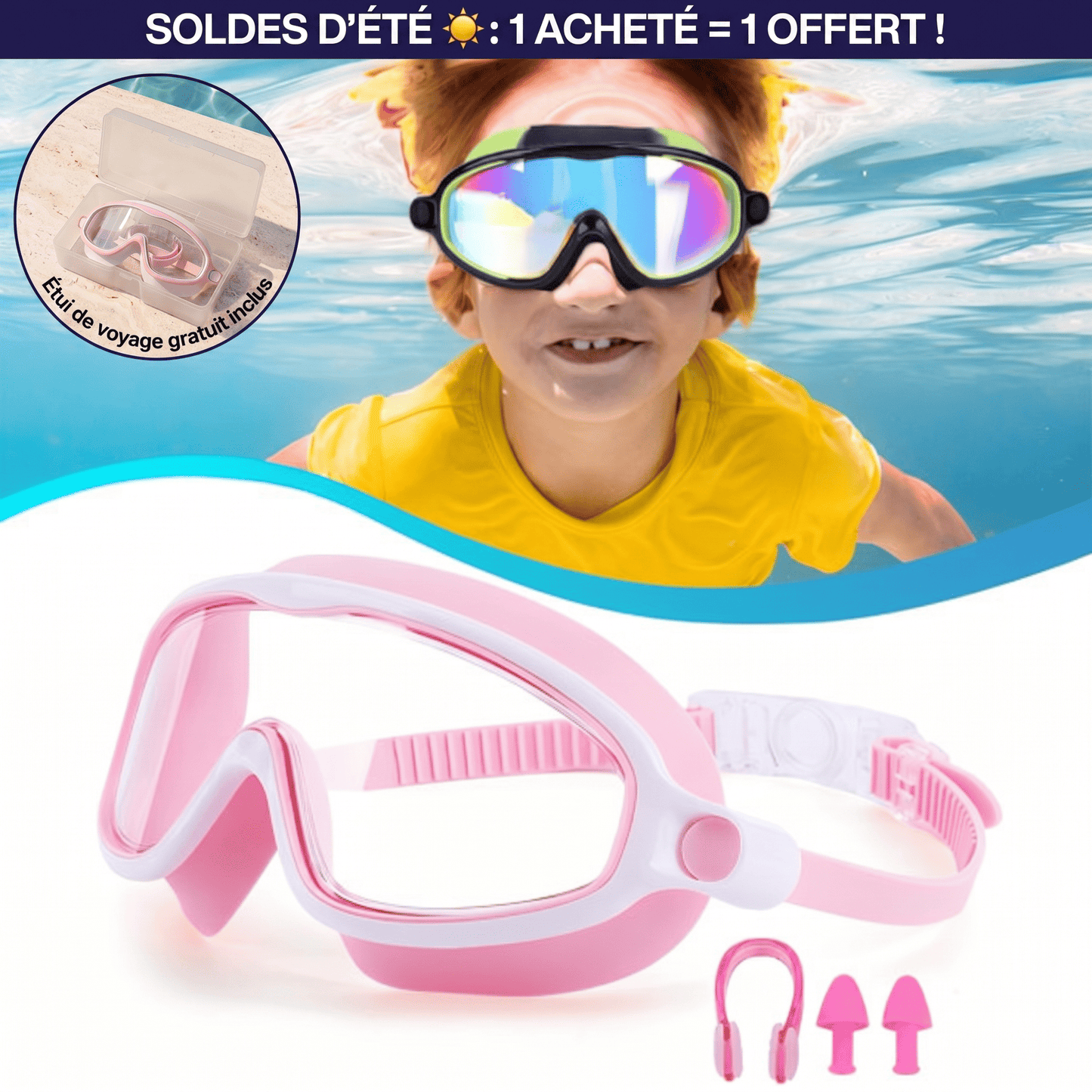 Lunettes de natation à clipser