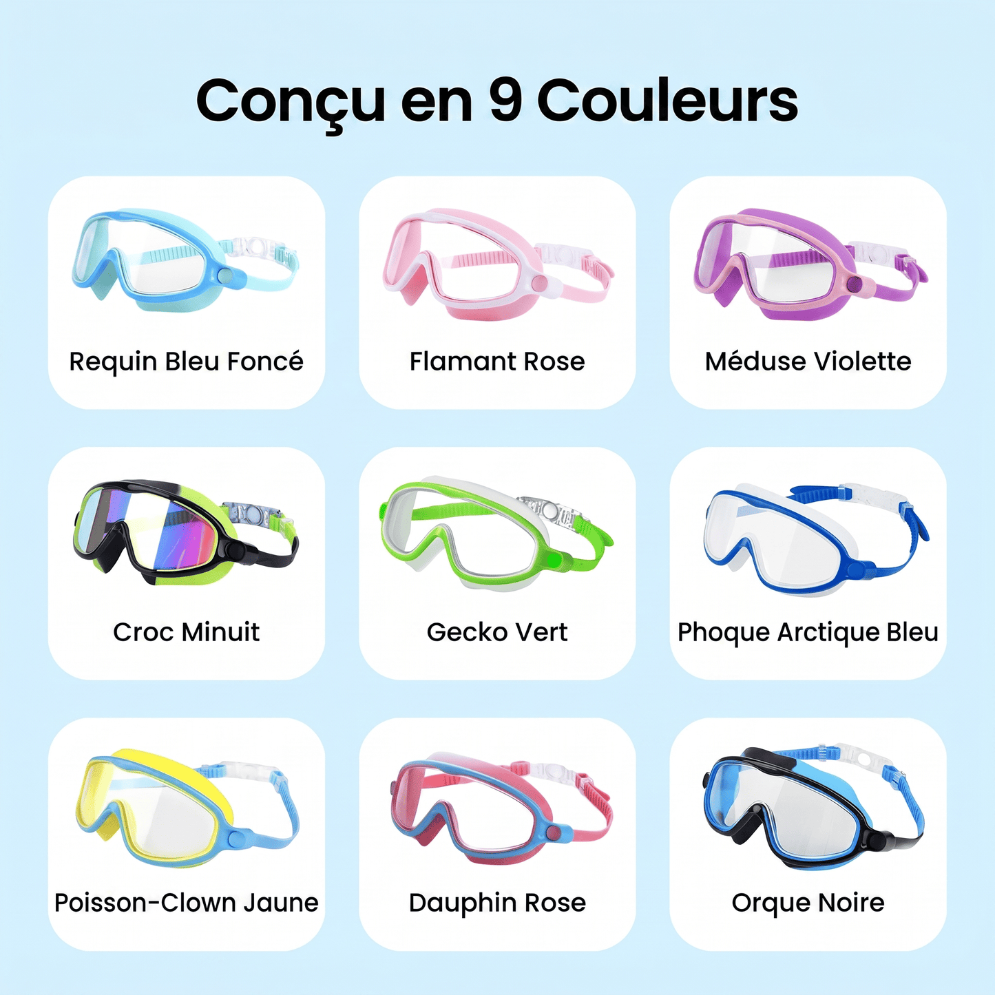 Lunettes de natation à clipser