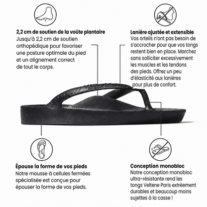 Veltene Paris - Tongs à soutien plantaire unisex