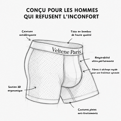 BOXERSHORTS EN FIBRE DE BAMBOU VELTENE PARIS – UN CONFORT RÉINVENTÉ TOUTE LA JOURNÉE