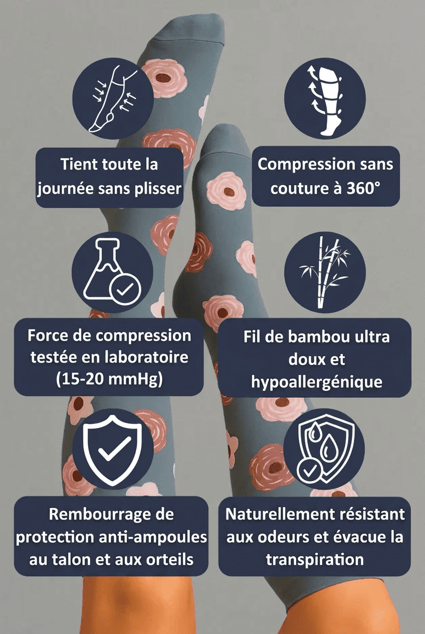 Chaussettes de compression motif