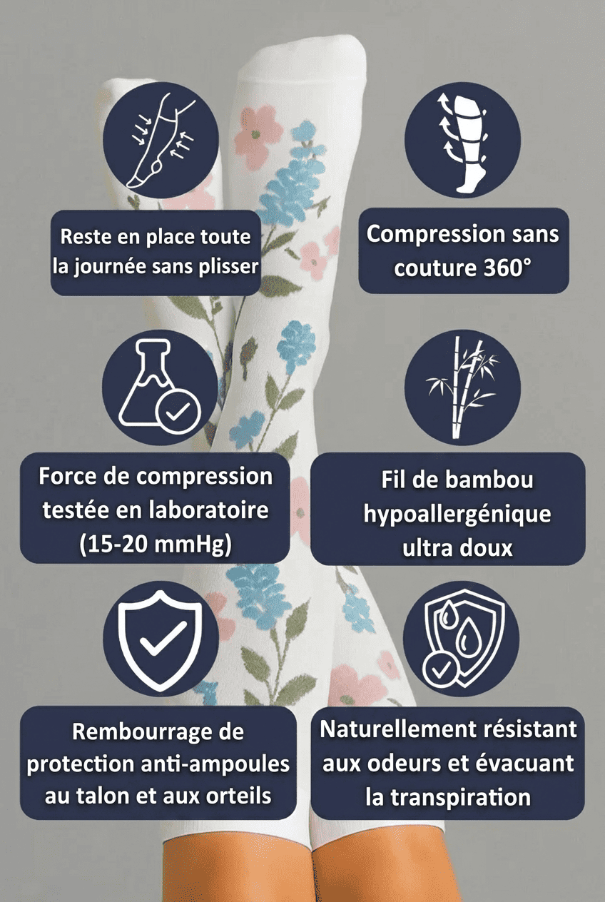 Chaussettes de compression motif