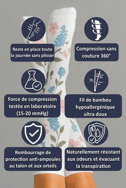 Chaussettes de compression motif