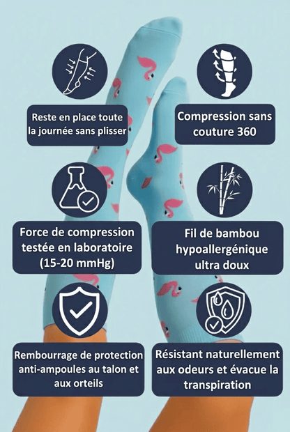 Chaussettes de compression motif