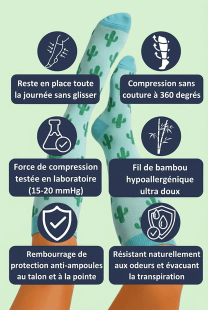 Chaussettes de compression motif