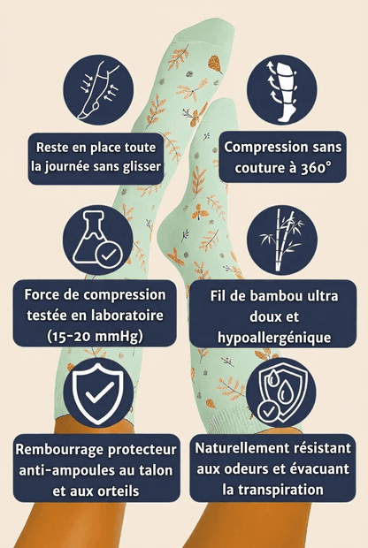 Chaussettes de compression motif