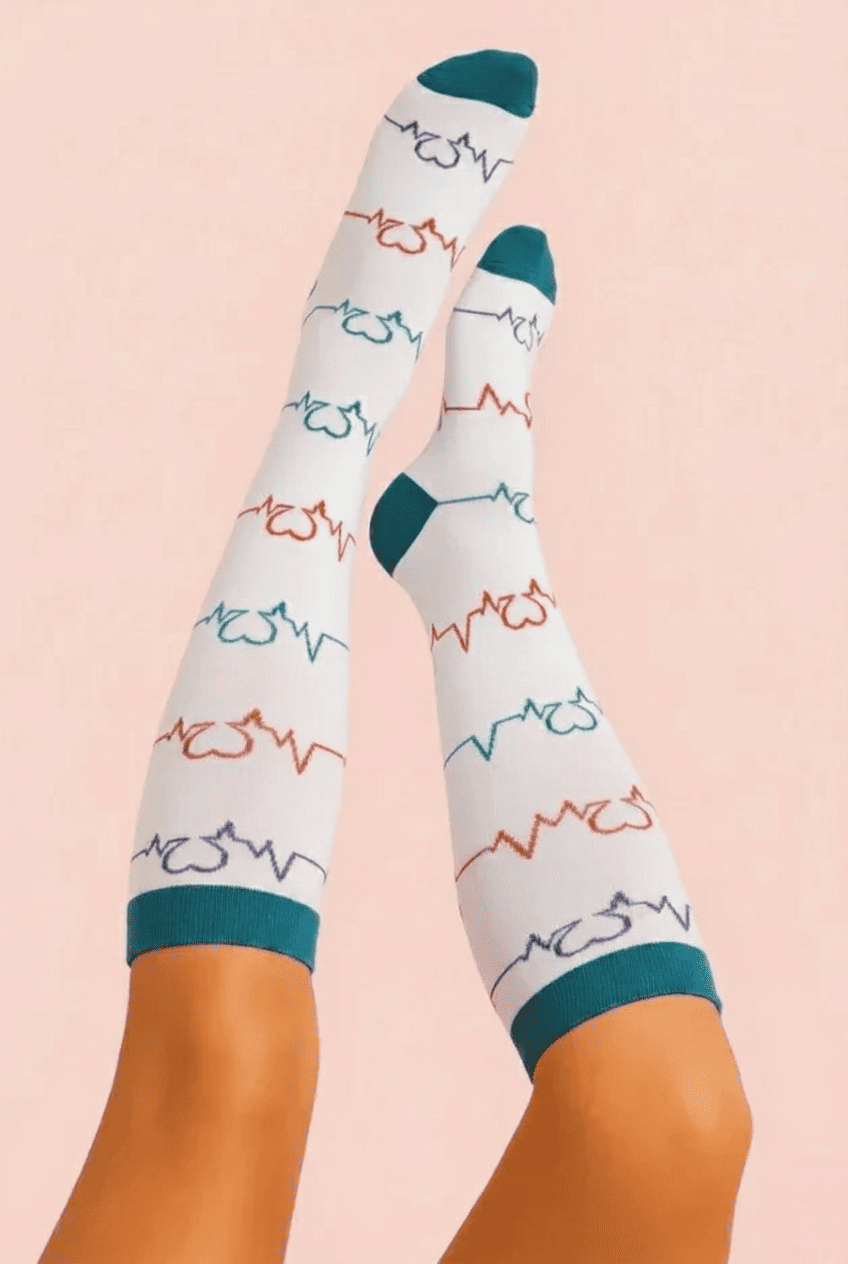 Chaussettes de compression motif