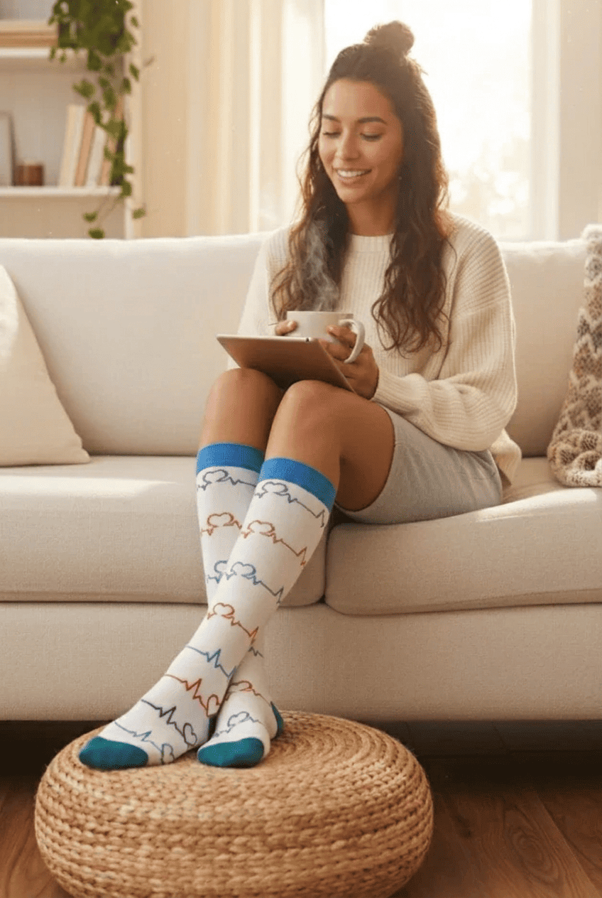 Chaussettes de compression motif