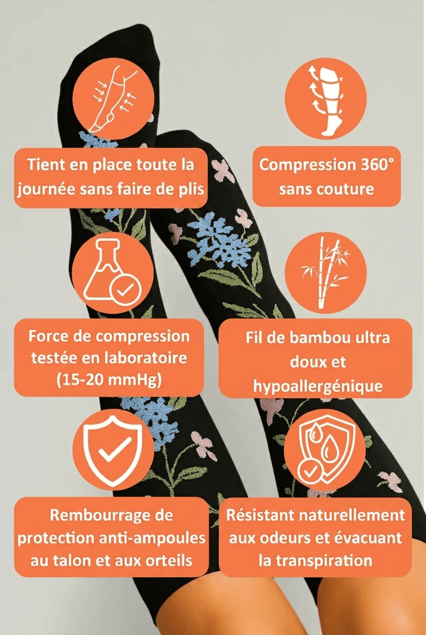 Chaussettes de compression motif