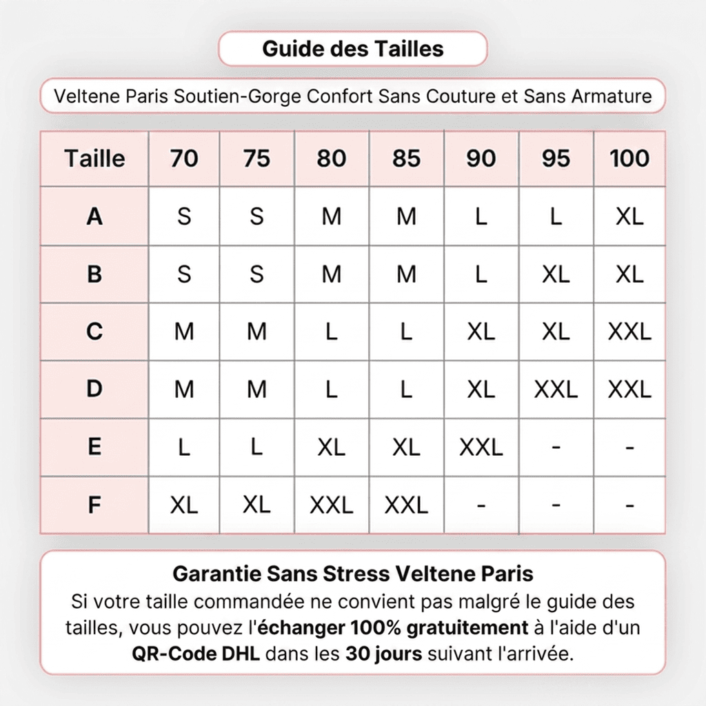 Veltene Paris soutien-gorge confort — Sans couture et sans armatures