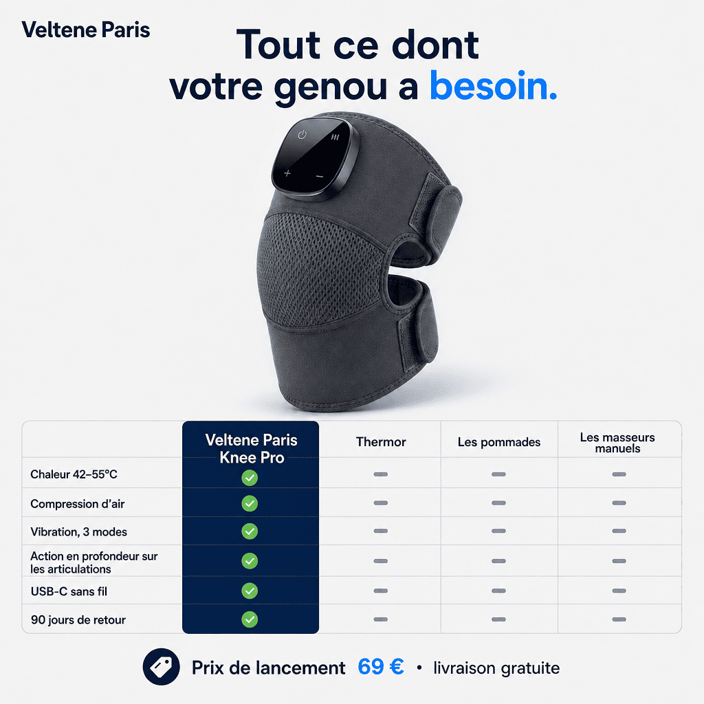 Veltene Paris — Masseur thérapeutique pour genoux 3 en 1