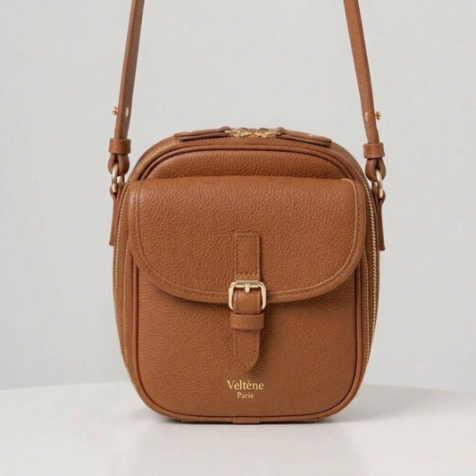 Marron — sac bandoulière Veltène Paris