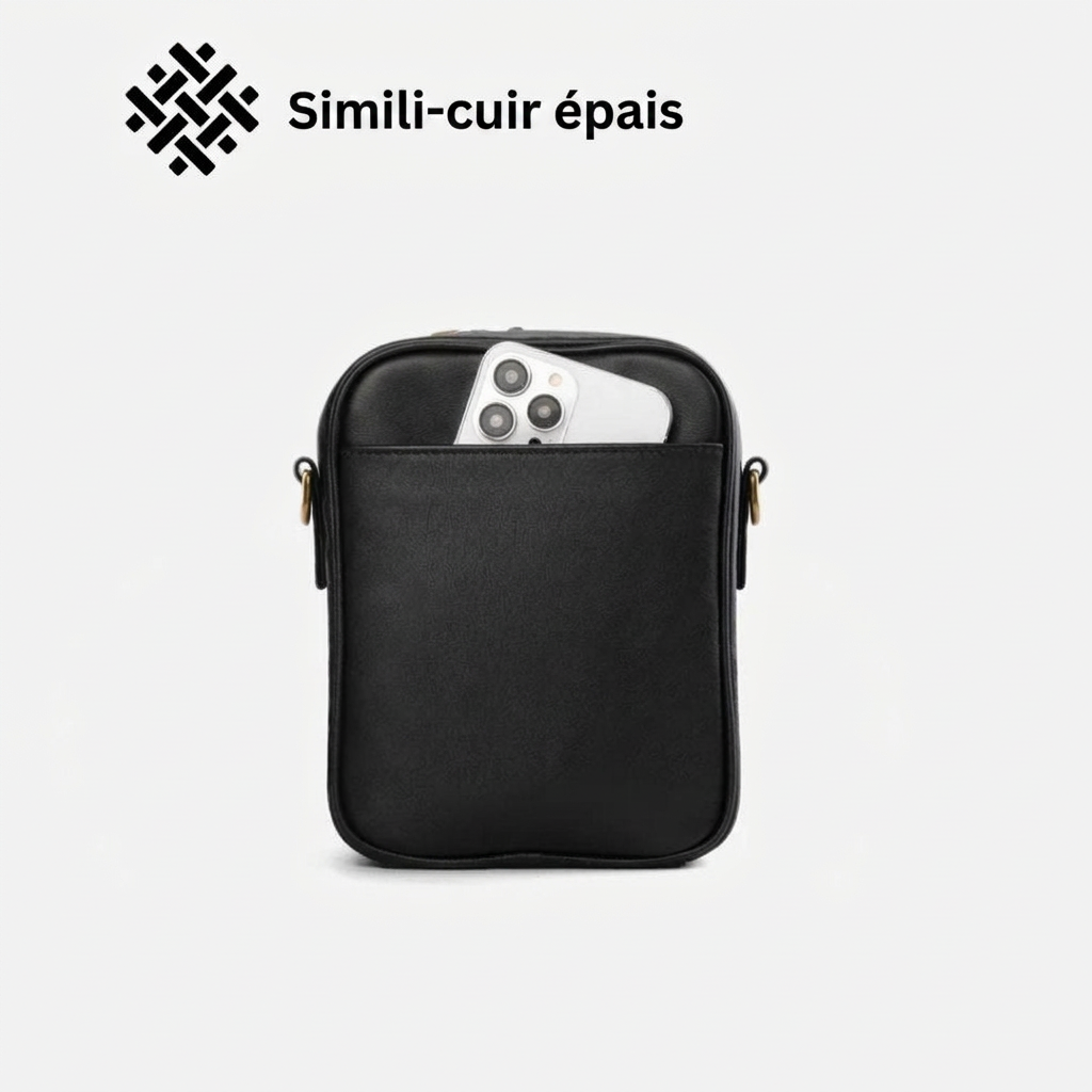 Noir — simili-cuir épais