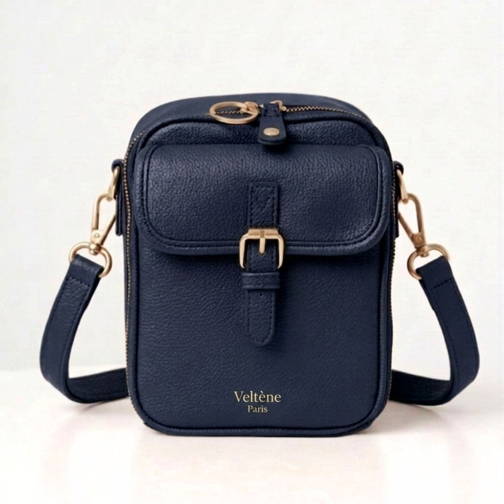 Bleu Marine — sac bandoulière Veltène Paris
