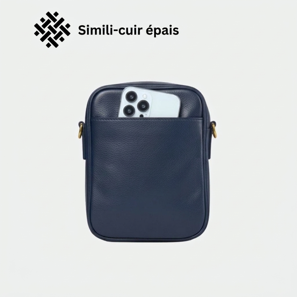 Bleu Marine — simili-cuir épais