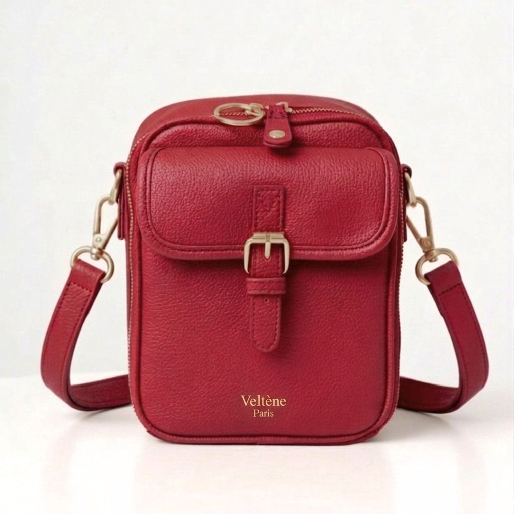 Rouge — sac bandoulière Veltène Paris