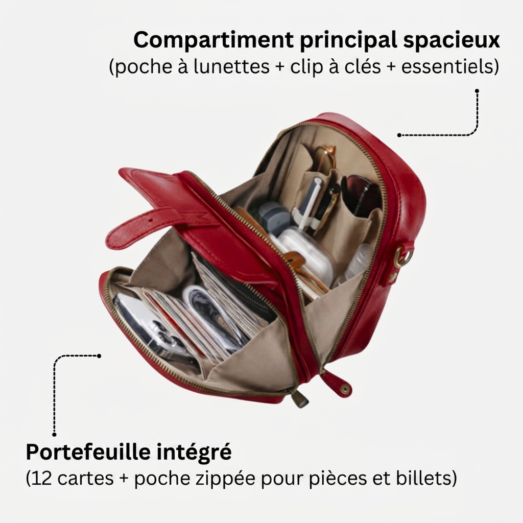 Rouge — compartiments organisés