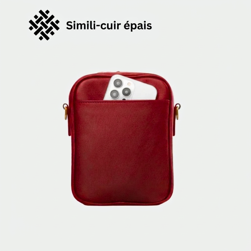 Rouge — simili-cuir épais