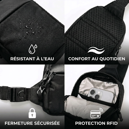 Résistant à l'eau, confort au quotidien, fermeture sécurisée, protection RFID