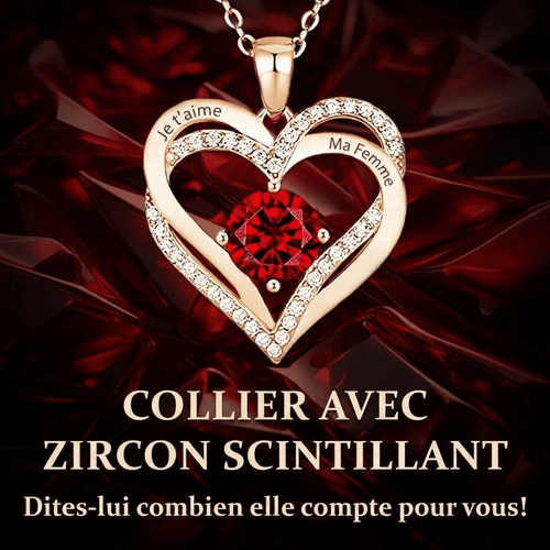 Collier avec pendentif cœur gravé