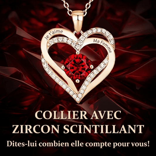 Collier avec pendentif cœur gravé