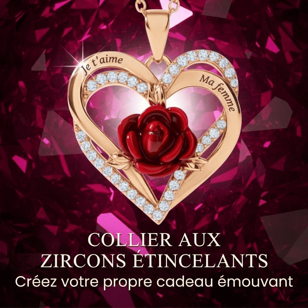 Collier avec pendentif cœur gravé