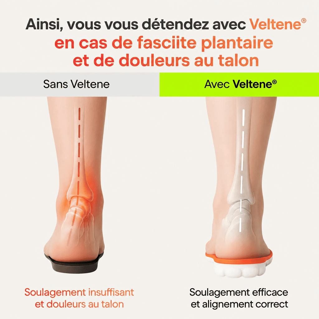 Veltene - Semelles orthopédiques pour soulager les douleurs au talon et la fasciite plantaire