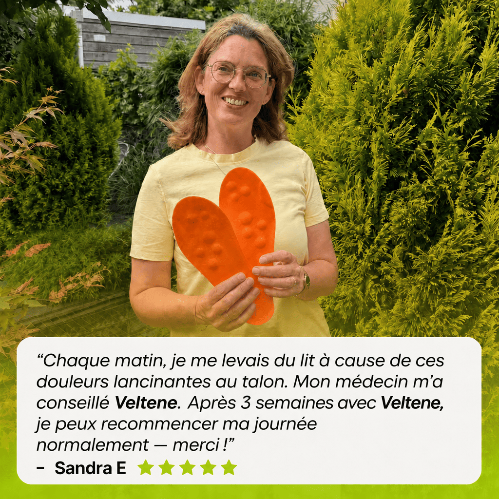 Veltene - Semelles orthopédiques pour soulager les douleurs au talon et la fasciite plantaire