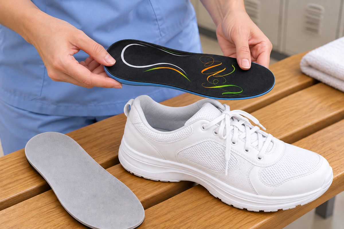 Ajustement dans les chaussures habituelles