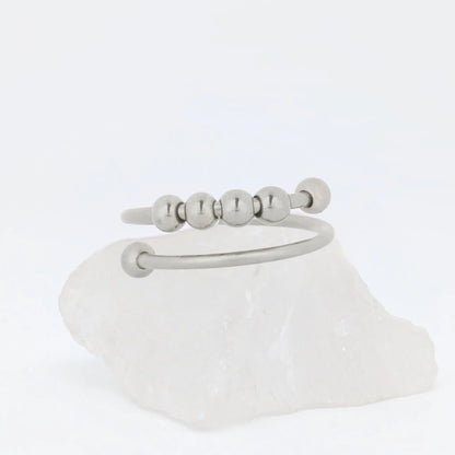 Bague Wave Bead Ring argent